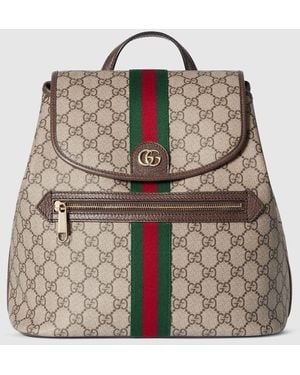 Gucci Ophidia Medium Backpack, Gg Canvas - Brown