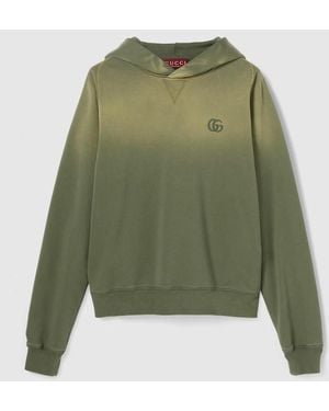 GUCCI グッチ フーデッド ジャージー スウェットシャツ コットンジャージー フーデッド スウェットシャツブラック