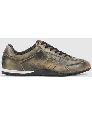 Gucci Shift Sneaker, Size 34 It - Gray