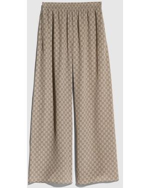 Gucci Printed Silk Leisure Pants - Natural