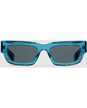 Gucci Rectangular Frame Sunglasses - Blue