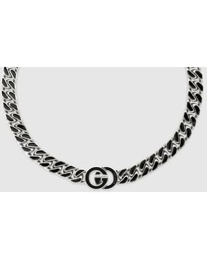 Gucci Interlocking Flat Chain Necklace - Metallic