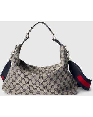 Gucci Brera Medium Crossbody Bag, Gg Canvas - Gray