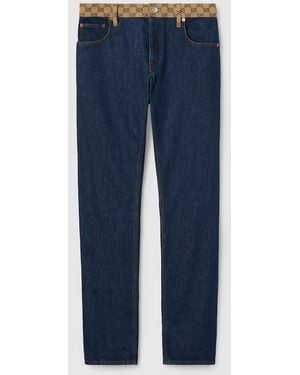 Gucci Tapered Denim Pant - Blue