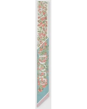 Gucci Printed Silk Neck Bow - Blue