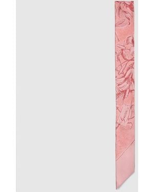 Gucci Printed Silk Twill Ribbon, Silk - Pink