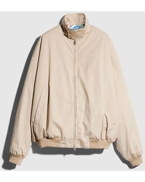 Gucci Matt Technical Nylon Zip Jacket - Natural