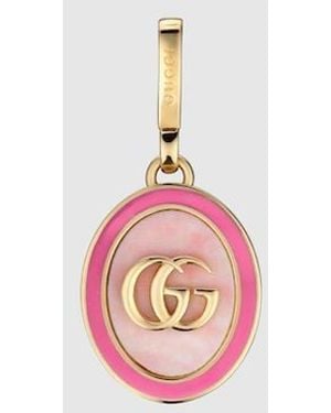 Gucci Double G Motif Charm - Pink