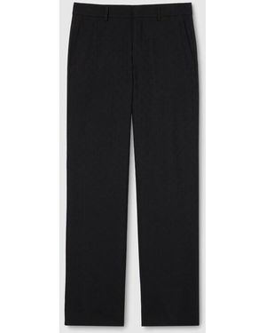 Gucci Gg Wool Pants - Black