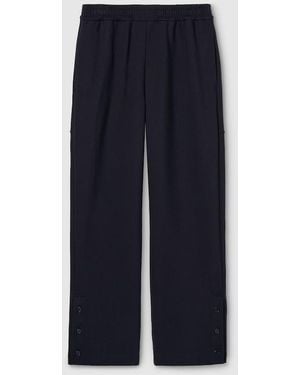 Gucci Cotton Jersey Leisure Pants With Embroidery - Blue