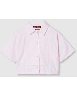 Gucci Ggスプリーム コットン オックスフォード シャツ, ピンク, ウェア