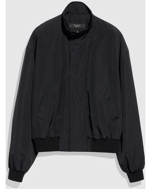 Gucci Light Cotton Acetate Faille Zip Jacket - Black