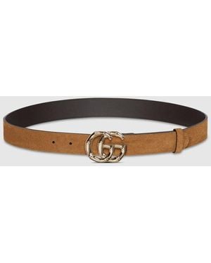 Gucci Gg Marmont Belt, Size 100 - Brown