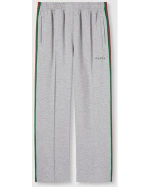 Gucci Cotton Piquet Double Sportswear Pant - Gray