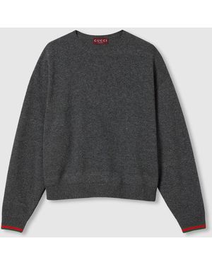 Gucci ウール＆カシミア トップ, グレー, ウェア