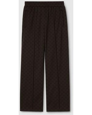 Gucci Gg Jersey Jacquard Pants - Black