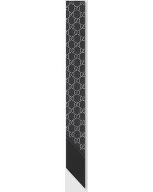 Gucci Printed Silk Ribbon, Silk - Black