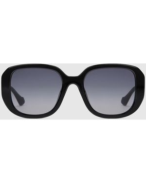 Gucci ラウンドフレーム サングラス（アジアン フィット） ブラック
