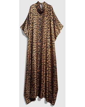 Gucci Printed Silk Dress - Brown