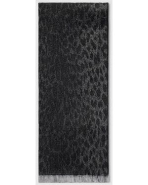 Gucci Reversible Gg Wool Jacquard Scarf, Wool - Black