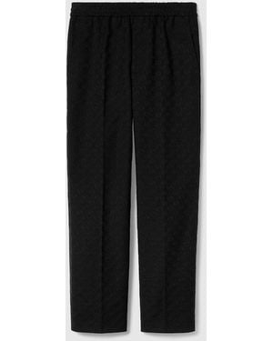 Gucci Gg Cotton Blend Canvas Pant - Black