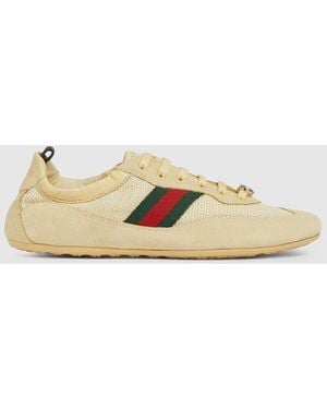 Gucci Shift Sneaker, Size 34 It - Metallic
