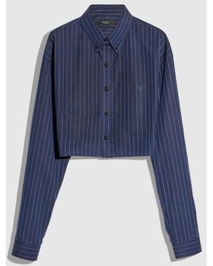 Gucci Pinstripe Cotton Poplin Shirt - Blue