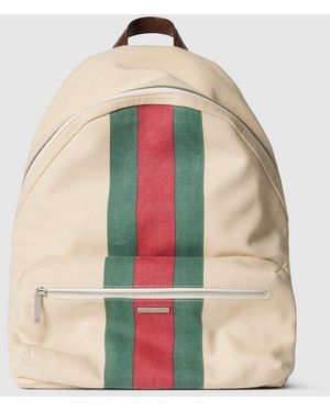 Gucci Positano Large Backpack, Fabric - White
