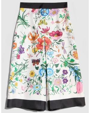Gucci Printed Silk Pants - Green