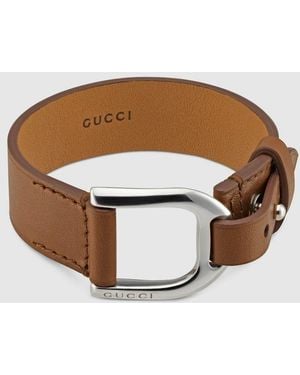Gucci Staffa Bracelet - Brown
