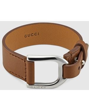Gucci Staffa Bracelet - Brown
