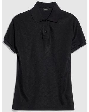 Gucci Gg Technical Jersey Jacquard Polo Shirt, Ready-To-Wear - Black