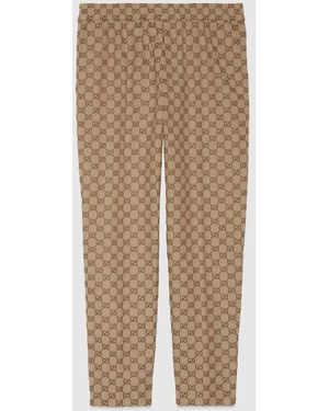 Gucci Gg Canvas Jogging Pant - Natural