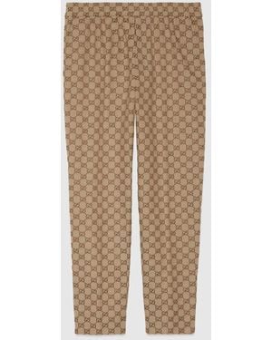 Gucci Gg Canvas Jogging Pant - Natural