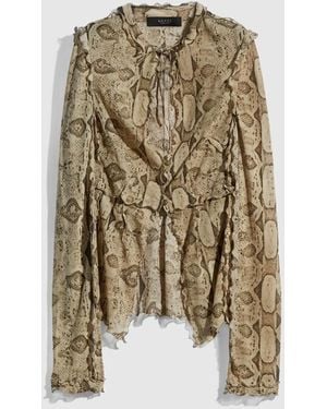 Gucci Printed Silk Shirt - Gray