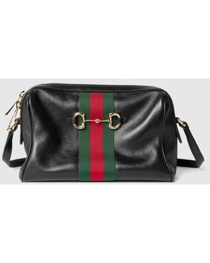Gucci Horsebit Web Small Camera Bag, Leather - Black