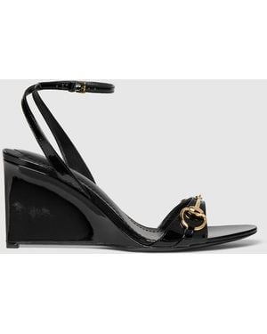 Gucci Donna Wedge Sandal, Uk - Black
