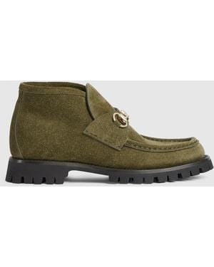 Gucci Ankle Boot With Horsebit - Green