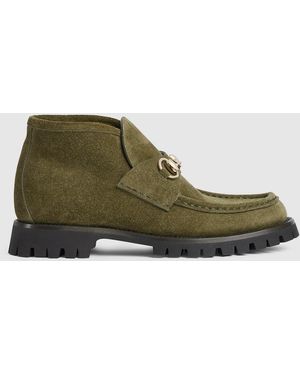 Gucci Ankle Boot With Horsebit - Green
