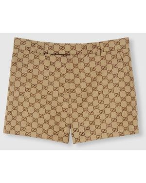 Gucci Ggキャンバス ショートパンツ, ブラウン, ウェア - ナチュラル