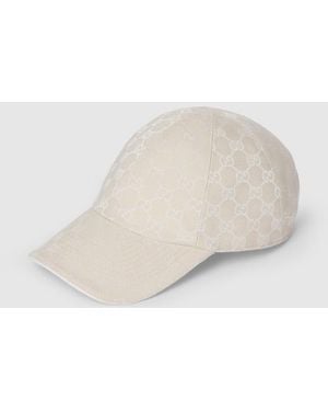 Gucci Gg Cotton Canvas Baseball Hat - White