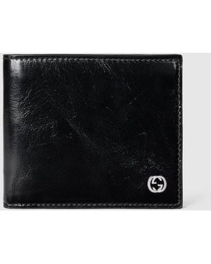 Gucci Bi-Fold Wallet With Interlocking G - Black