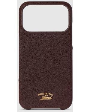 Gucci Case For Iphone 17 Pro Max, Leather - Brown