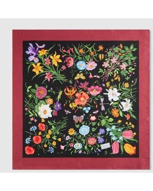 Gucci Printed Silk Twill Carré, Silk - Green