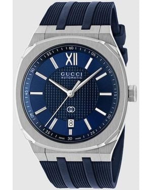 Gucci 25H Watch, 40Mm, Steel - Blue