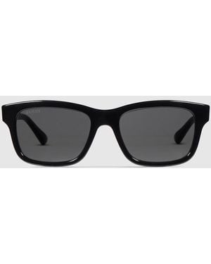 Gucci Rectangular-Frame Sunglasses - Black