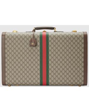 Gucci Savoy Large Suitcase, Gg Canvas - Metallic
