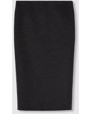 Gucci Embroidered Wool And Silk Skirt - Black