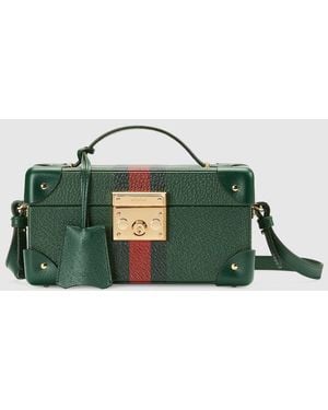 Gucci Savoy〕ジュエリーケース, グリーン, レザー