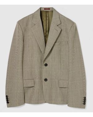 Gucci Prince Of Wales Wool Jacket - Green